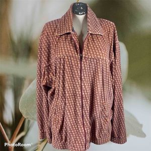 Y2K LC Life Men’s Velour Zip Jacket 
Size XXL